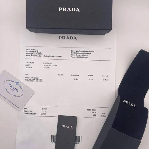 Prada PR 17WS Sunglasses – Tortoise Brown – Brand New - Picture 6 of 6